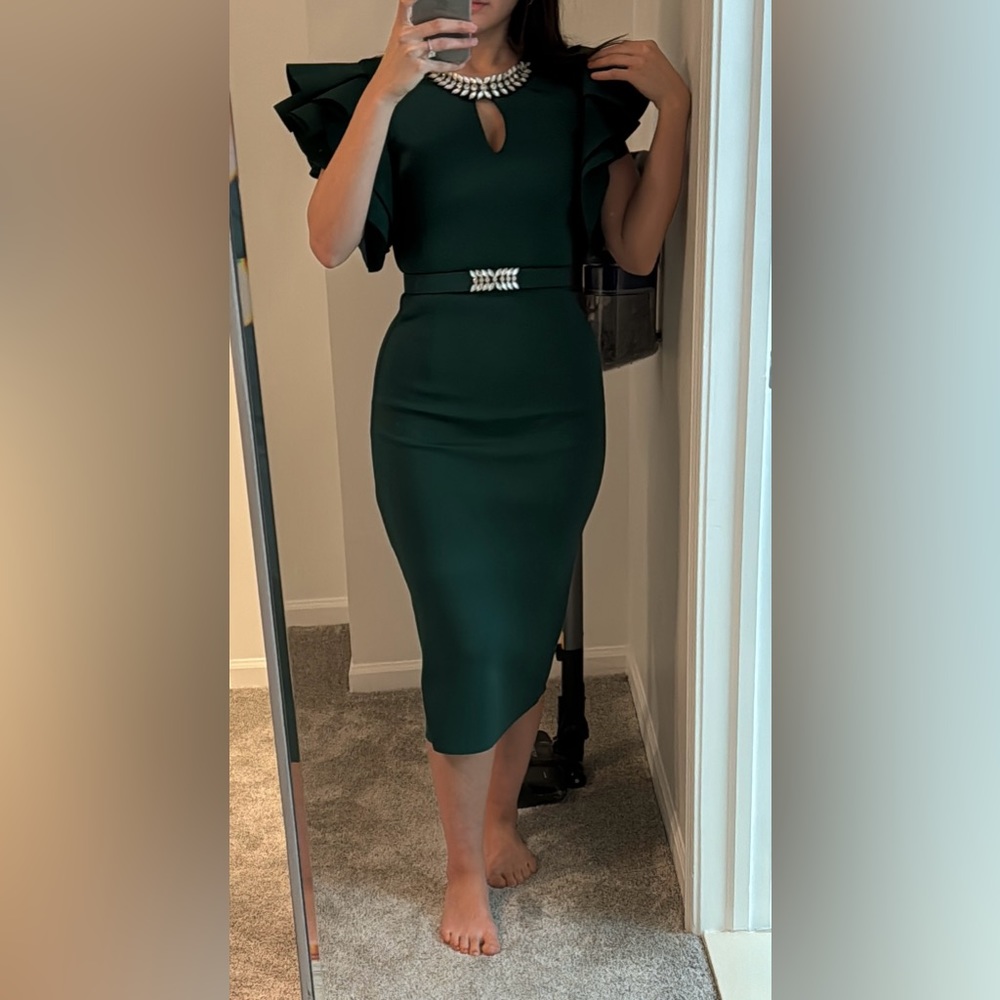 Emerald green dress